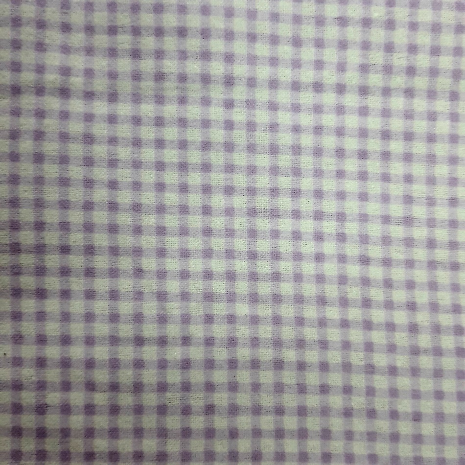 Flannelette Lilac Gingham 115cm wide