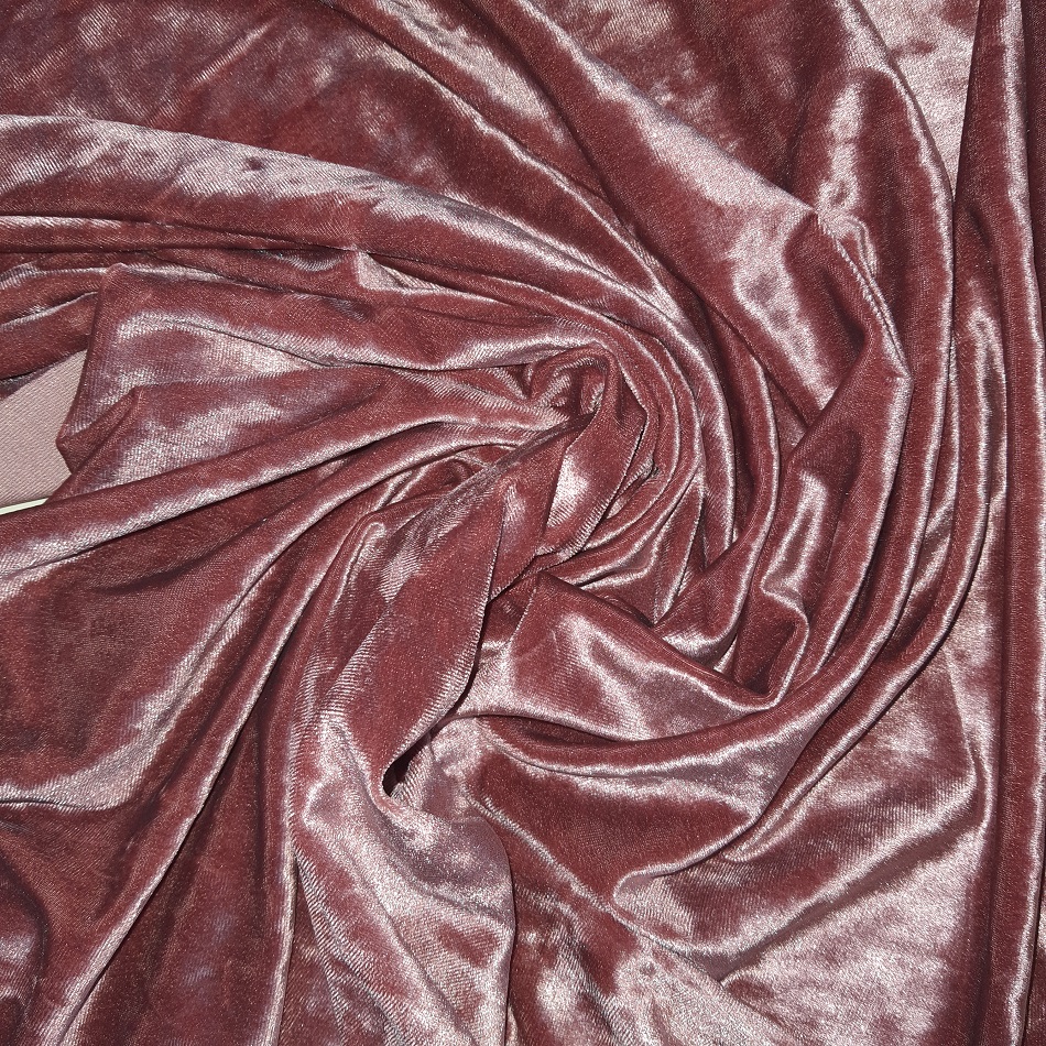 Crushed Stretch Velvet Rose Shadow