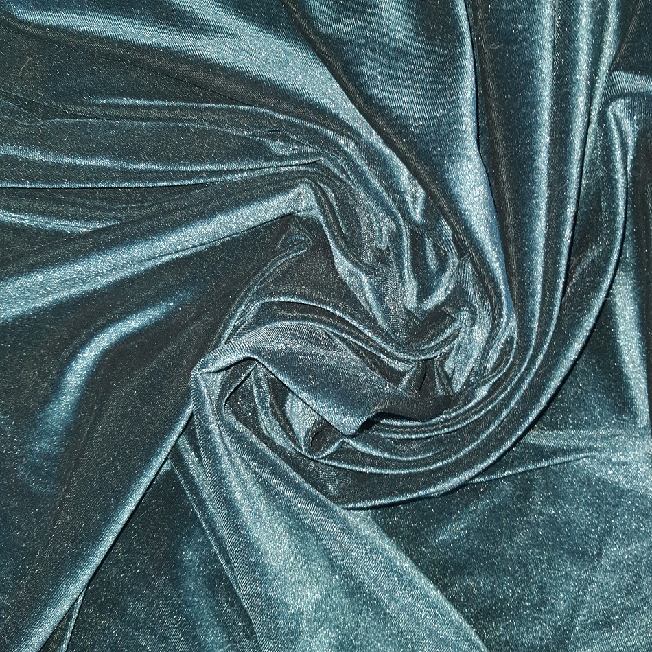 Stretch Velvet Pacific Green