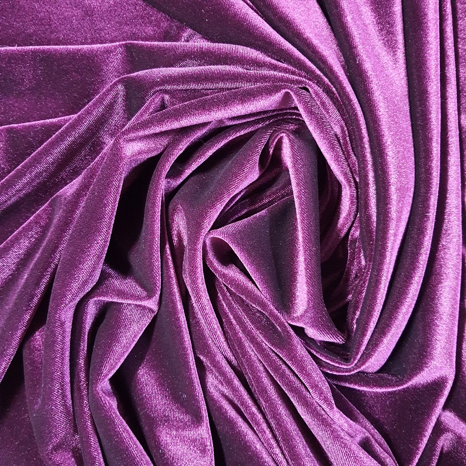 Stretch Velvet Wineberry