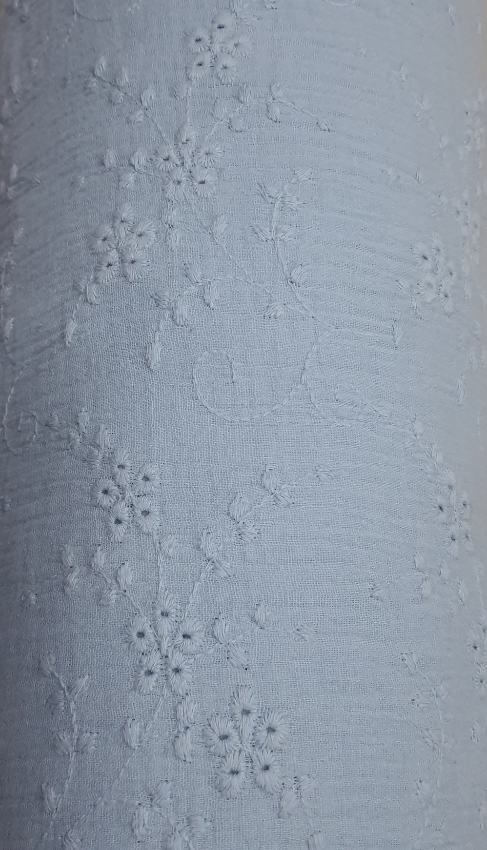 Baby Cotton Embroided Skyway (Light Blue)