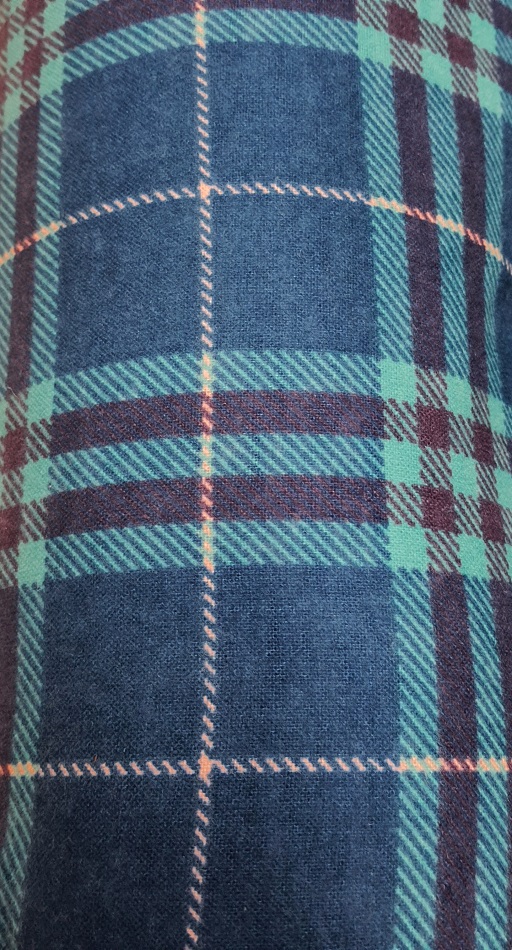 Flannelette Teal Check 108cm wide